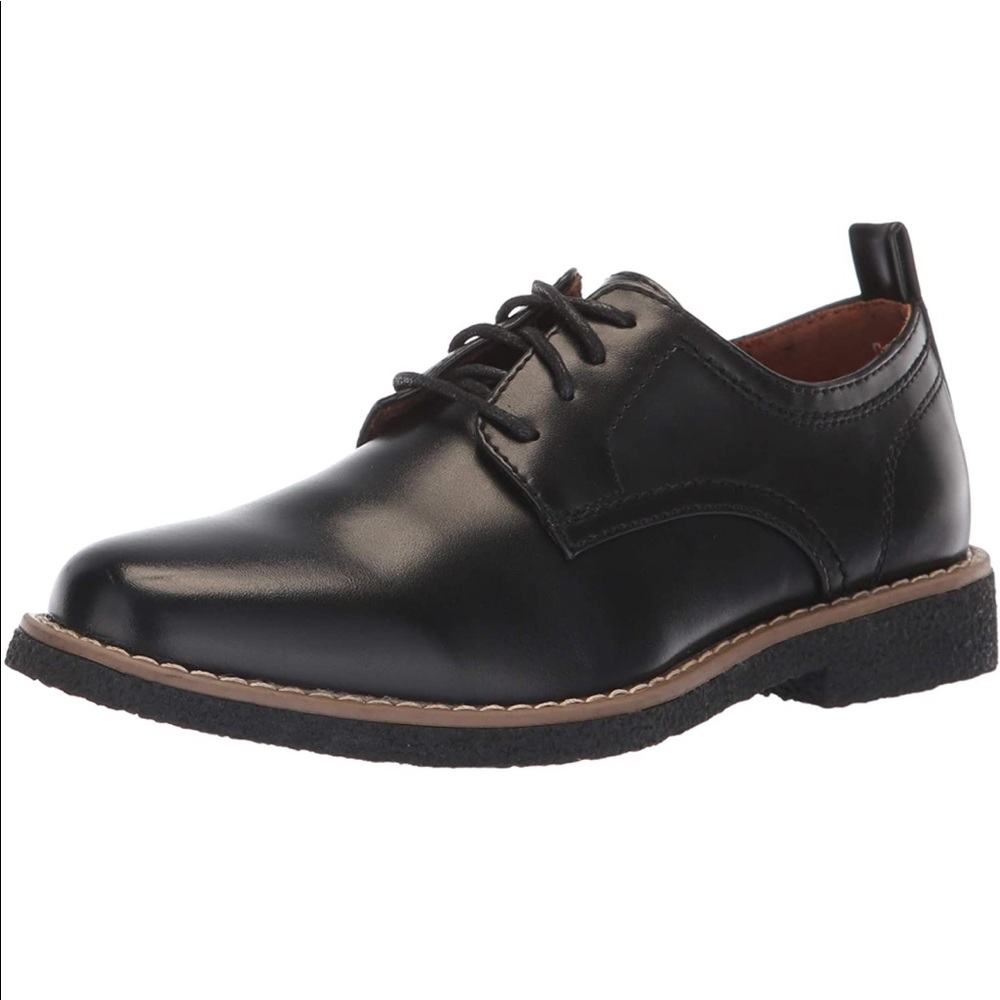 Deer Stags Boy's Zander Memory Foam Dress Comfort Oxford, Black, 1